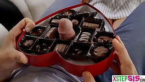 Valentines boyfriend made my teen stepsister Elsa Jean decayed